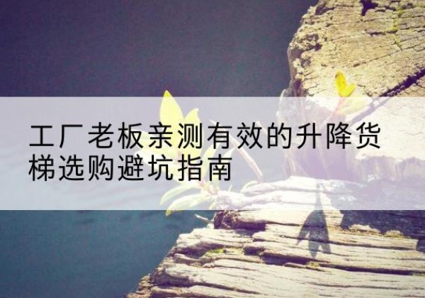 榆林升降货梯怎么选-工厂老板亲测有效的升降货梯选购避坑指南